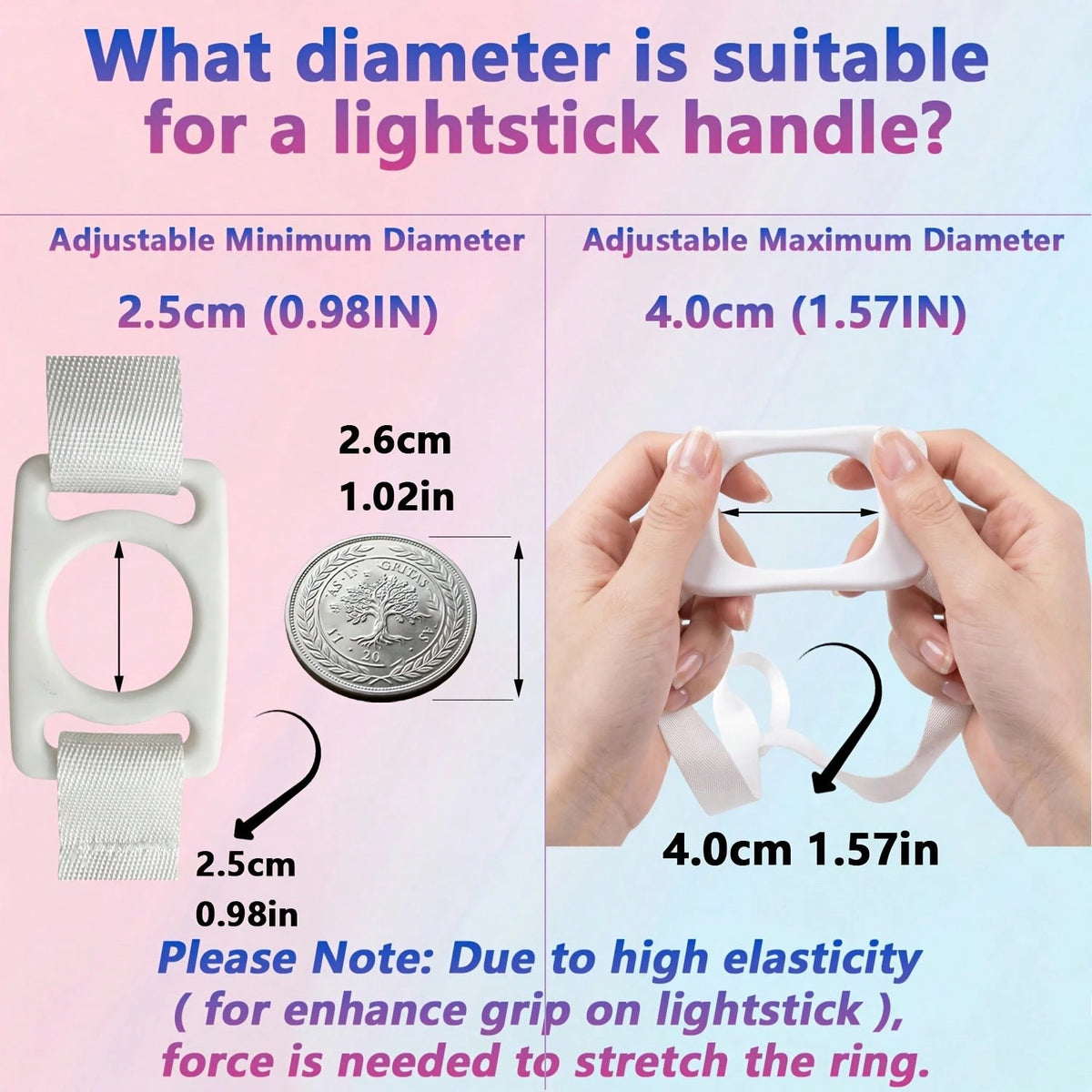 K-POP Light Stick Crossbody Strap Set, Adjustable Light Stick Carrying Strap, Freely Adjustable To Fit Any Light Stick Handle Size. Suitable For K-POP Fan Gatherings, Games, Events, Family, Parties, N