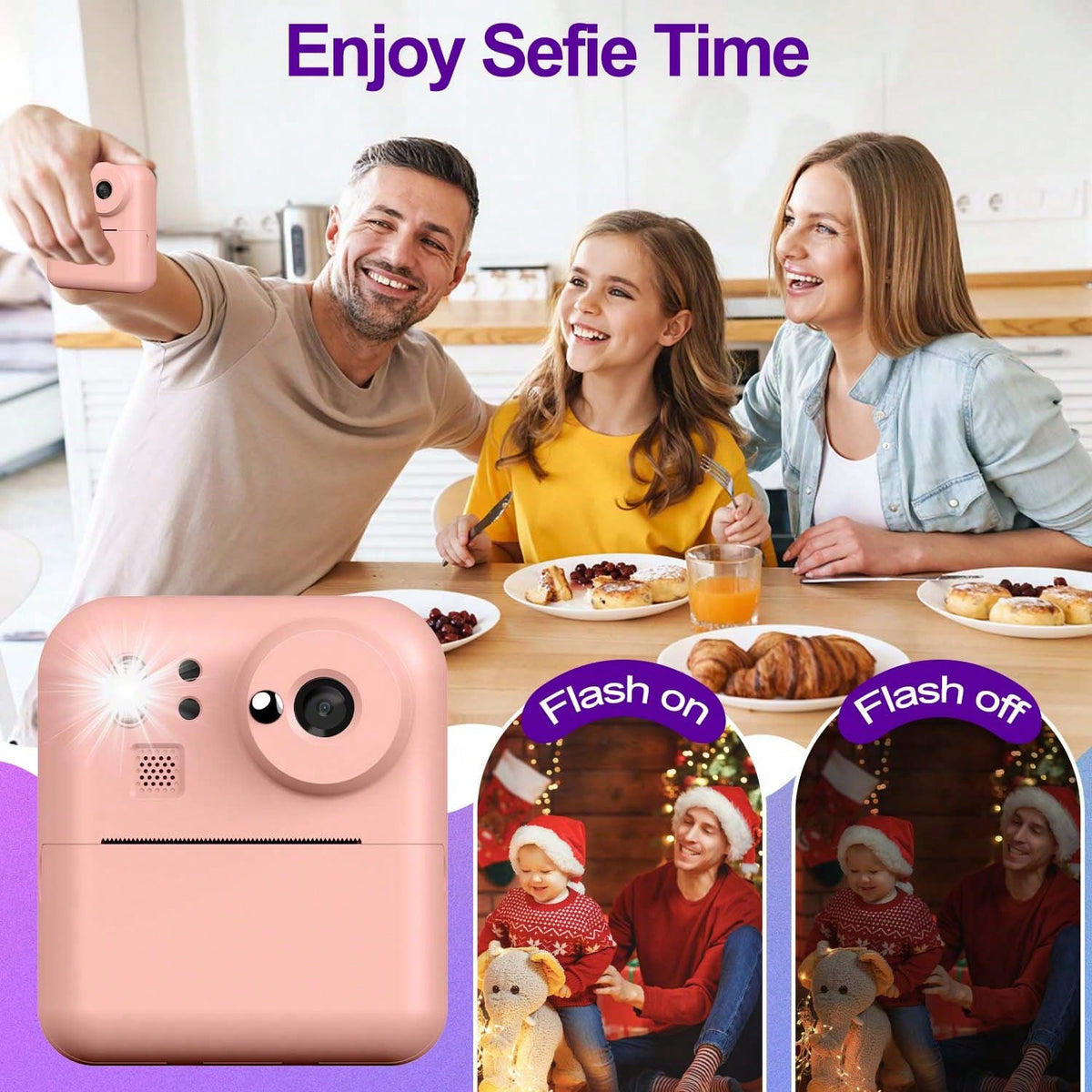 Kids Selfie Digital Camera, Portable Toy Camera, Children's Birthday Gift, Christmas And New Year Gift- Back To School Gift, Best Choice For Gifts, Suitable For 3-12 Years Old Boys And Girls Birthday
