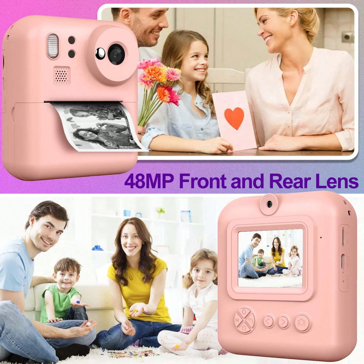 Kids Selfie Digital Camera, Portable Toy Camera, Children's Birthday Gift, Christmas And New Year Gift- Back To School Gift, Best Choice For Gifts, Suitable For 3-12 Years Old Boys And Girls Birthday