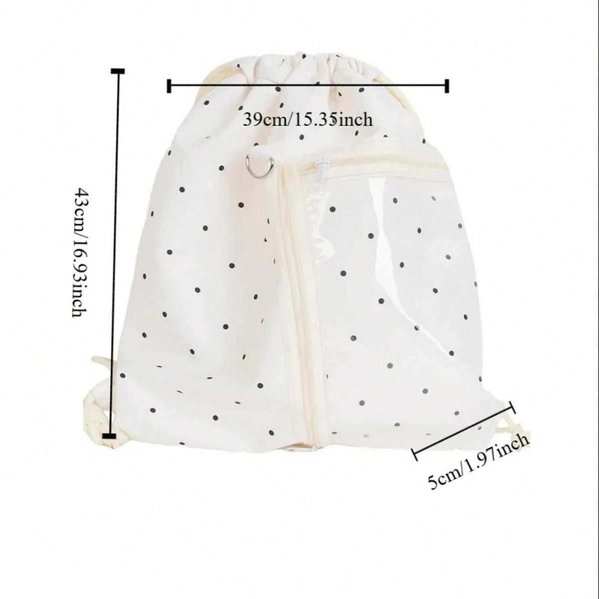 Korean Style Nylon Drawstring Backpack Lightweight Wave Point Light Soft Nylon Bag Sweet Harajuku Student Schoolbag Hiking