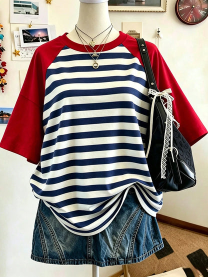Lalippa Women's Letter & Floral Print Round Neck Casual Versatile Daily Wear Short Sleeve T-Shirt