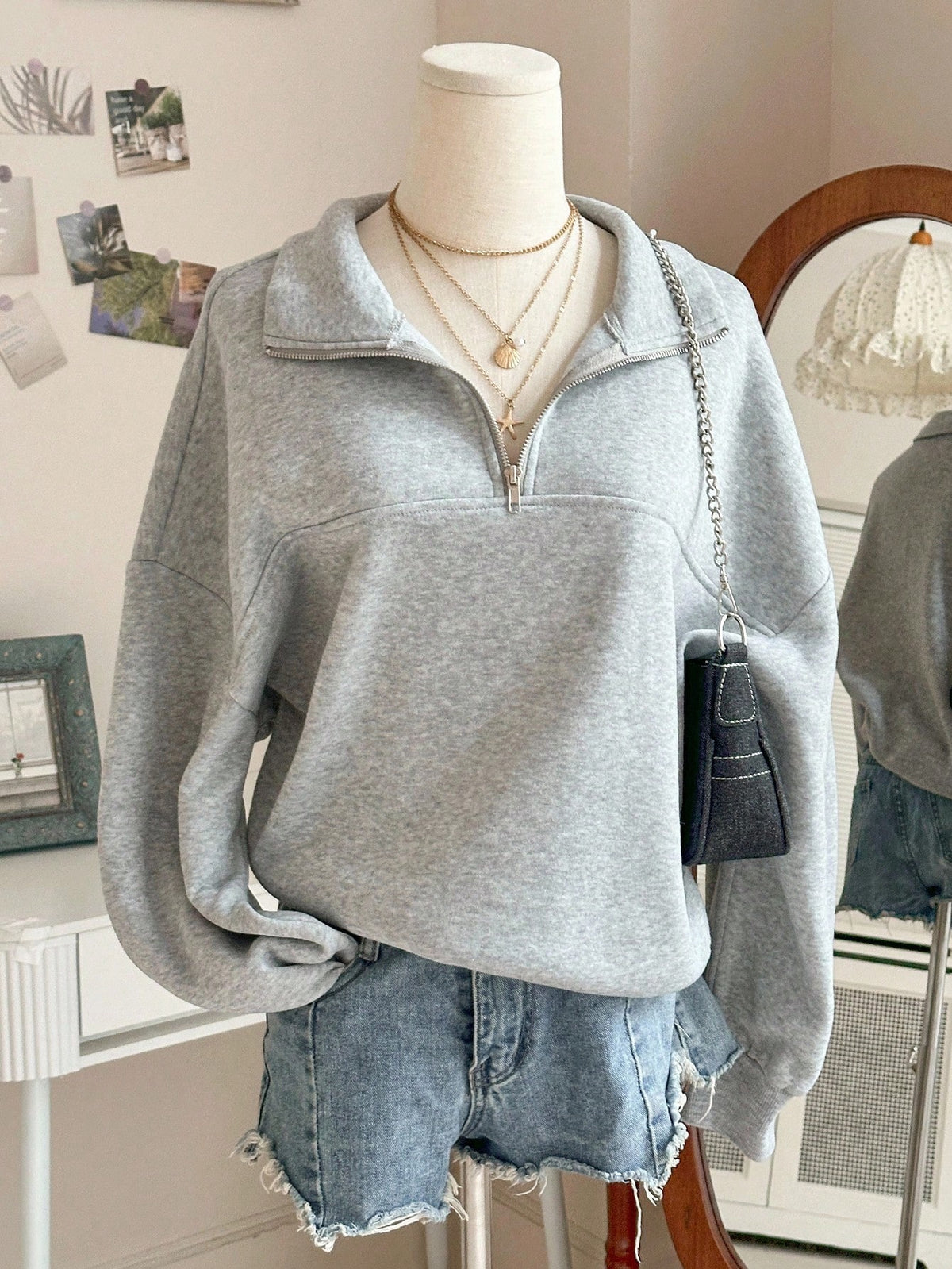 Lalippa Women's Loose Split Zip-Up Hoodie,Graduation,Teacher,Back To School Pullover Fall