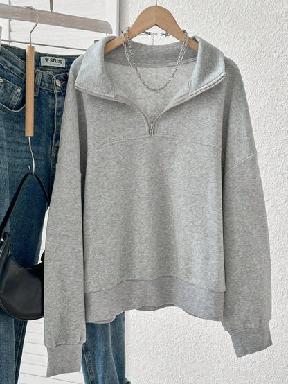 Lalippa Women's Loose Split Zip-Up Hoodie,Graduation,Teacher,Back To School Pullover Fall