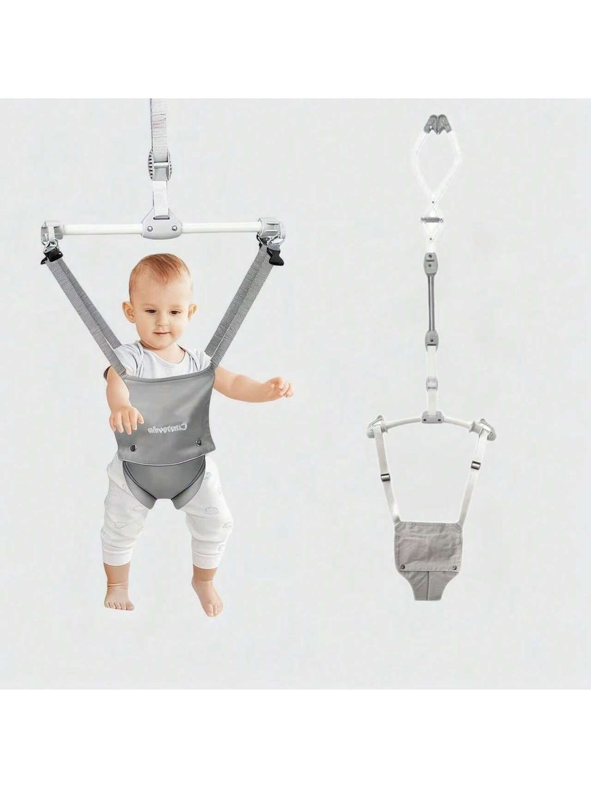 Lcchabls Baby Doorway Jumper For 6-36 Months,Portable Baby Jumper & Bouncer,Balance & Coordination Trainer,Secure Clamp,Steel Spring,Adjustable Strap,Soft Seat