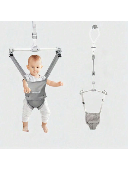 Lcchabls Baby Doorway Jumper For 6-36 Months,Portable Baby Jumper & Bouncer,Balance & Coordination Trainer,Secure Clamp,Steel Spring,Adjustable Strap,Soft Seat