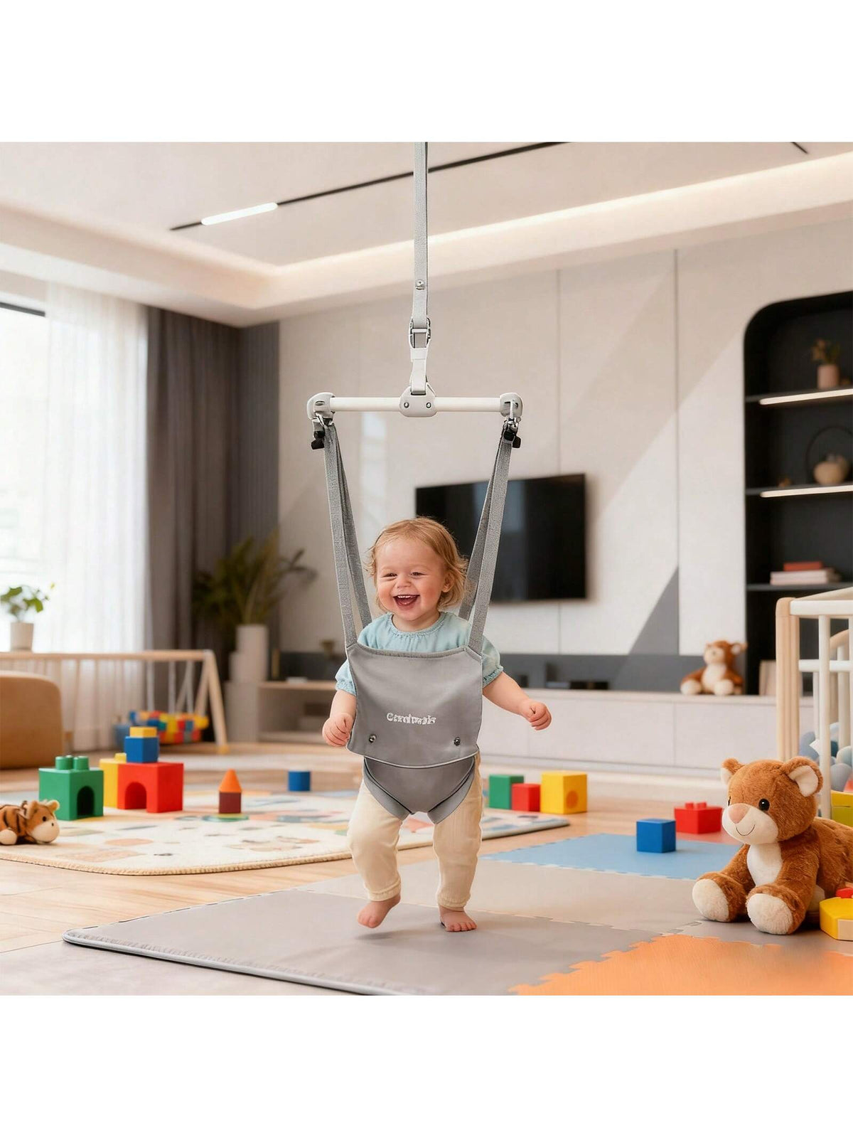 Lcchabls Baby Doorway Jumper For 6-36 Months,Portable Baby Jumper & Bouncer,Balance & Coordination Trainer,Secure Clamp,Steel Spring,Adjustable Strap,Soft Seat