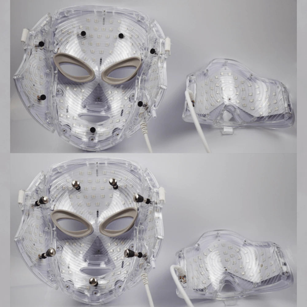 LED Mask Light Therapy, Red Light Therapy For Face And Neck Skin Care, 7 Colors LED Facial Skin Care Mask, Home Facial Care Tool Accessories