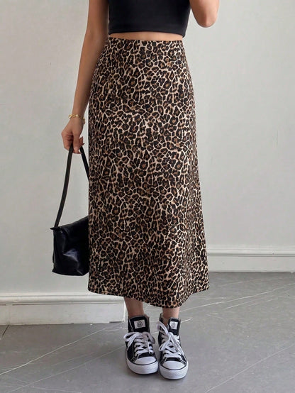Leopard Print Skirt, Party Wear, Office Wear, Women's Short Skirt, Music Festival Wear, Casual Outdoor Wear, Women's Street Fashion, Autumn Women's Sc