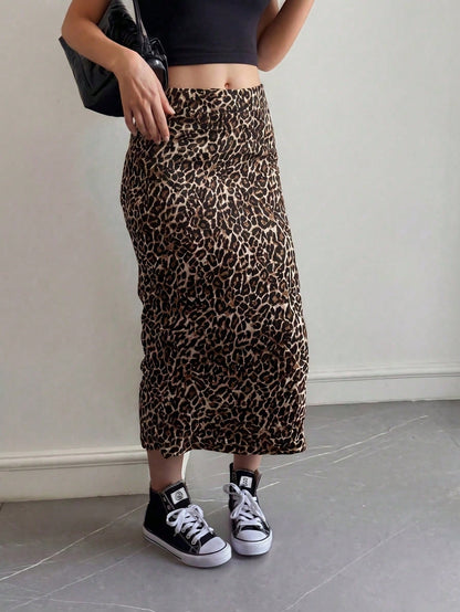 Leopard Print Skirt, Party Wear, Office Wear, Women's Short Skirt, Music Festival Wear, Casual Outdoor Wear, Women's Street Fashion, Autumn Women's Sc