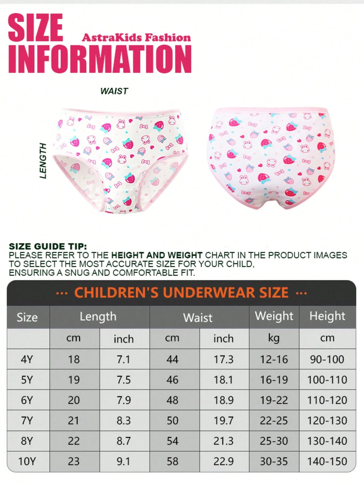 Little Girl Underwear Soft Comfortable Lovely Print 24 Pack Panties For Kids 4-8 Years
