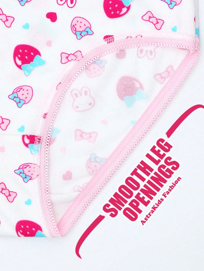 Little Girl Underwear Soft Comfortable Lovely Print 24 Pack Panties For Kids 4-8 Years
