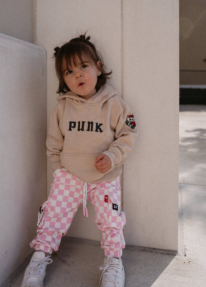 Little Trouble - Pink Checker Cargos