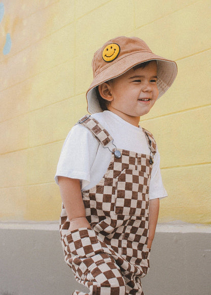 Little Trouble - Smiley Bucket Hat - Tan