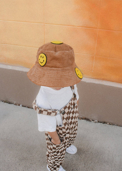 Little Trouble - Smiley Bucket Hat - Tan