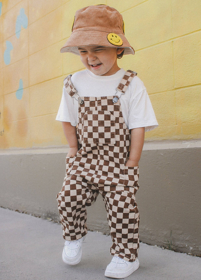 Little Trouble - Smiley Bucket Hat - Tan
