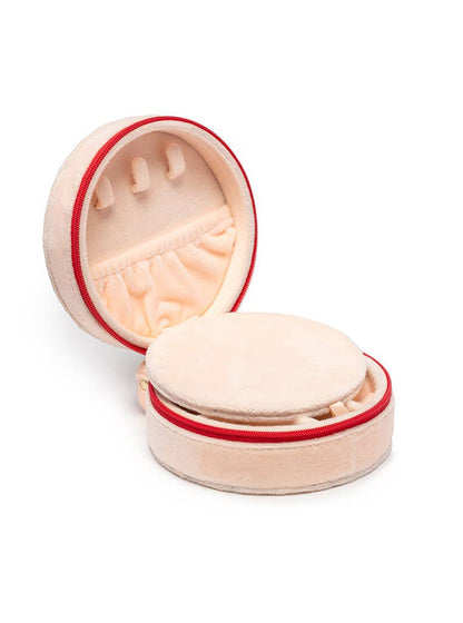 Living Royal Velvet Jewelry Zip Case - Cherries