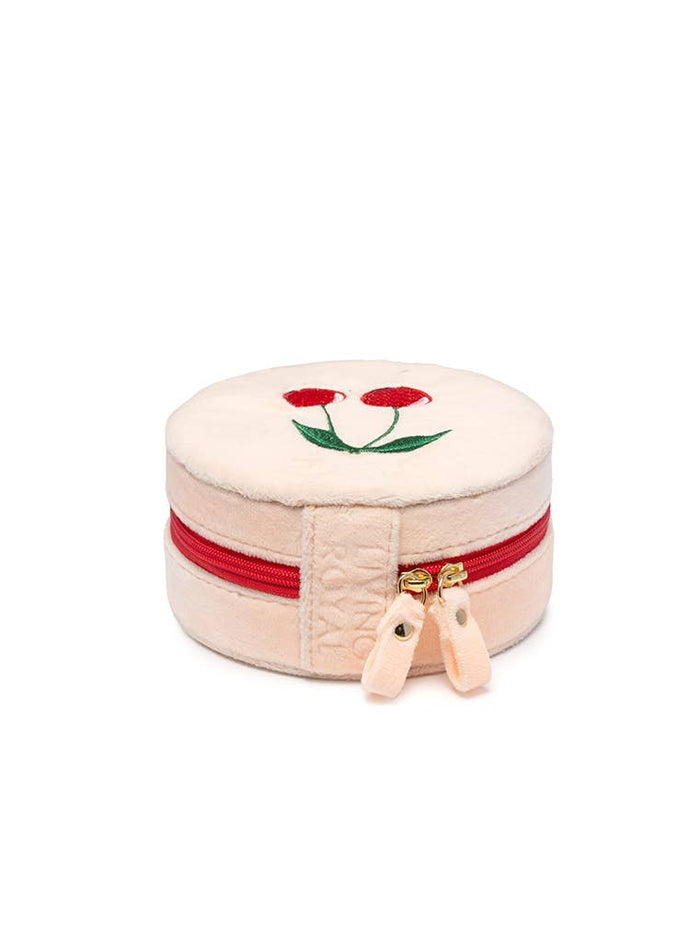Living Royal Velvet Jewelry Zip Case - Cherries
