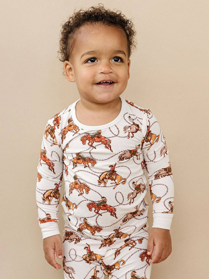 Lucky Panda Kids - Bamboo Two Piece Set - Rodeo Club