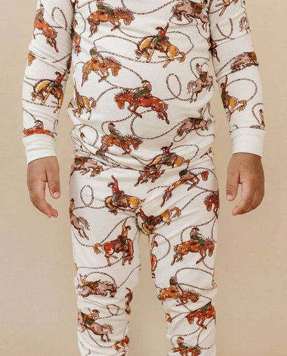 Lucky Panda Kids - Bamboo Two Piece Set - Rodeo Club