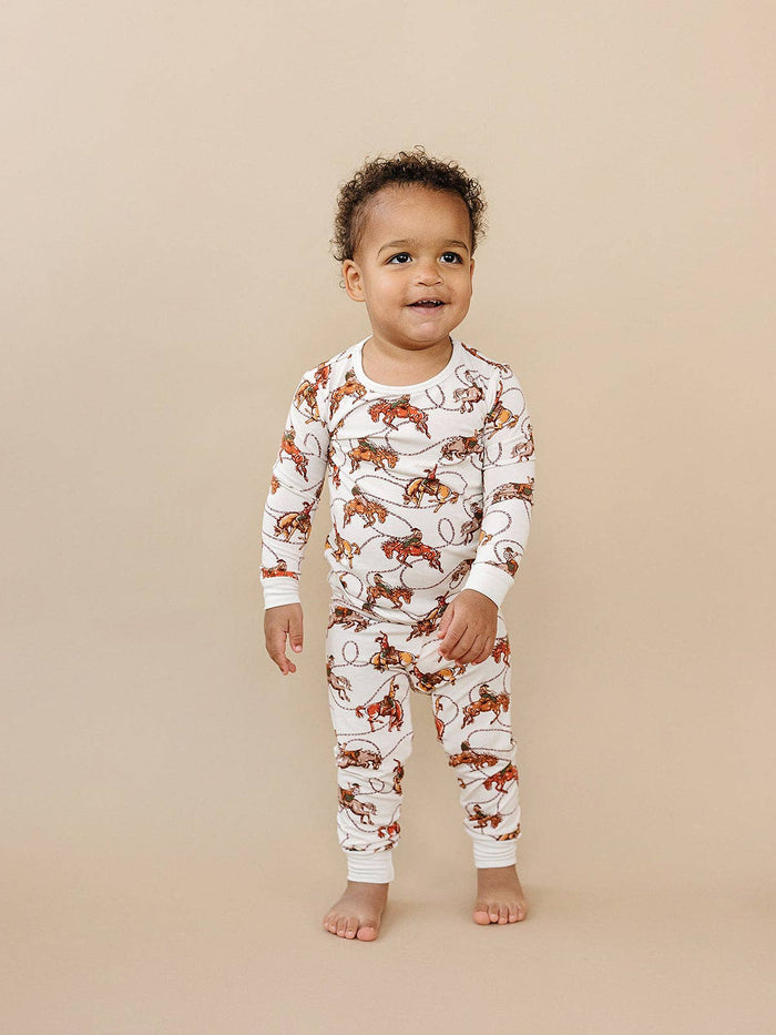 Lucky Panda Kids - Bamboo Two Piece Set - Rodeo Club
