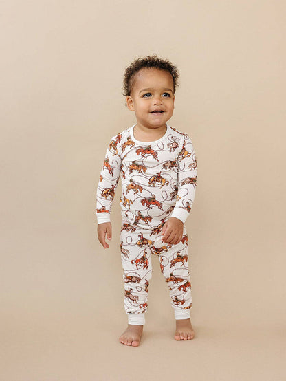 Lucky Panda Kids - Bamboo Two Piece Set - Rodeo Club