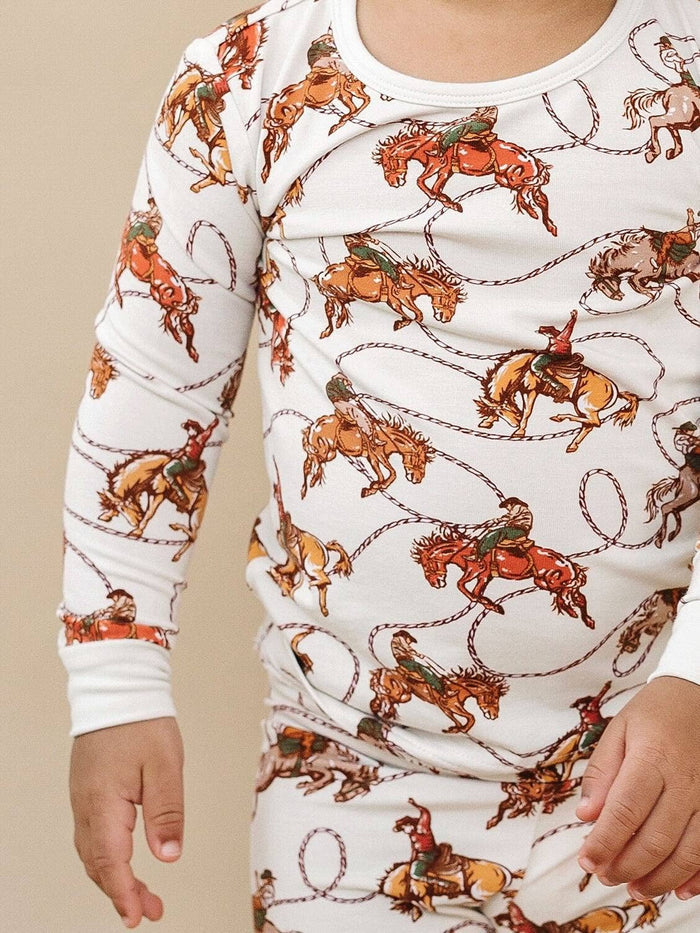 Lucky Panda Kids - Bamboo Two Piece Set - Rodeo Club