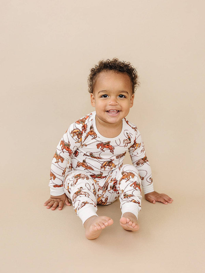 Lucky Panda Kids - Bamboo Two Piece Set - Rodeo Club
