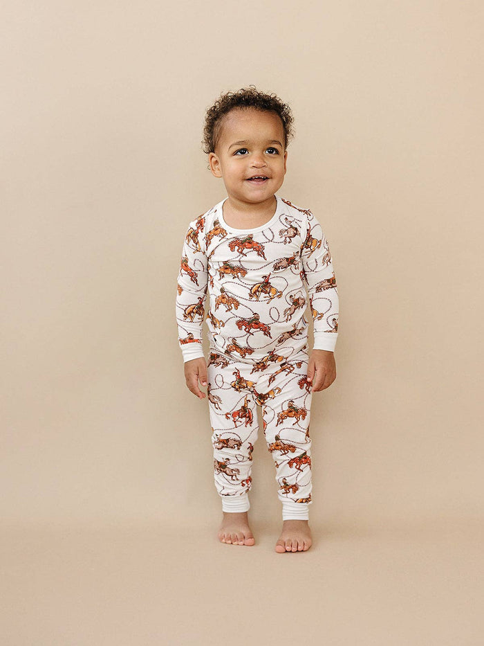 Lucky Panda Kids - Bamboo Two Piece Set - Rodeo Club