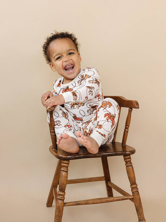 Lucky Panda Kids - Bamboo Two Piece Set - Rodeo Club