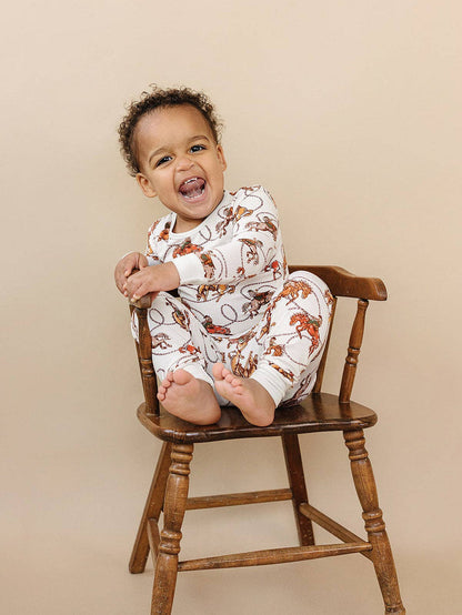 Lucky Panda Kids - Bamboo Two Piece Set - Rodeo Club