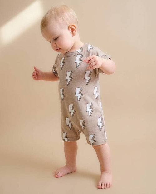 Lucky Panda Kids - Cotton Romper - Electric Beige (Final Sale)
