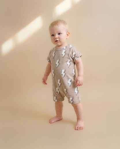 Lucky Panda Kids - Cotton Romper - Electric Beige (Final Sale)