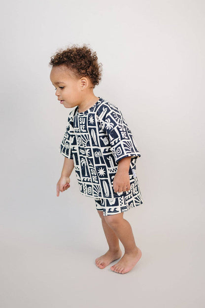 Lucky Panda Kids Shorts Set - Coastal Club (Final Sale)