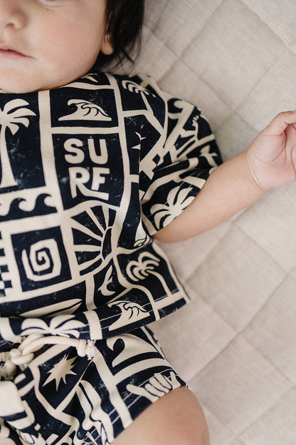 Lucky Panda Kids Shorts Set - Coastal Club (Final Sale)
