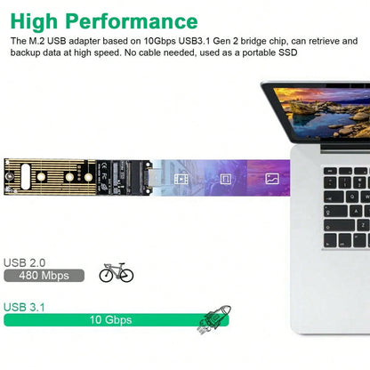M.2 Interface NVME SSD To USB 3.1 Adapter For PCIe NVMe Based M Key B+M Key SSD
