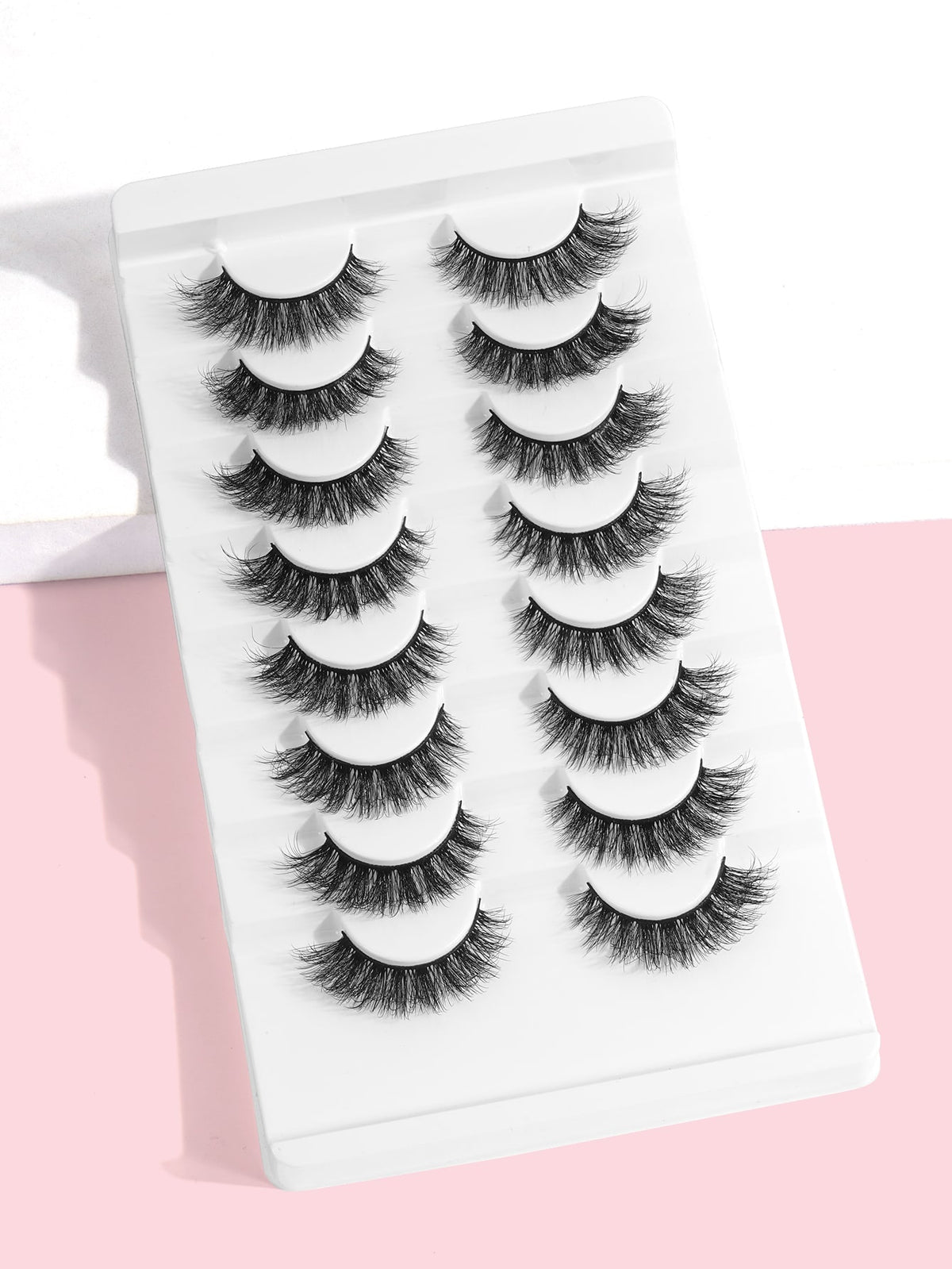 MAGEFY 8Pairs Of Natural Full False Eyelashes&1pc Disposable Eyelash Brush,Fluffy Slim For Everyday Use Manga Eyelashes, Travel Essentials Strip Lashes,Lashes,Eyelashes,Fake Lashes