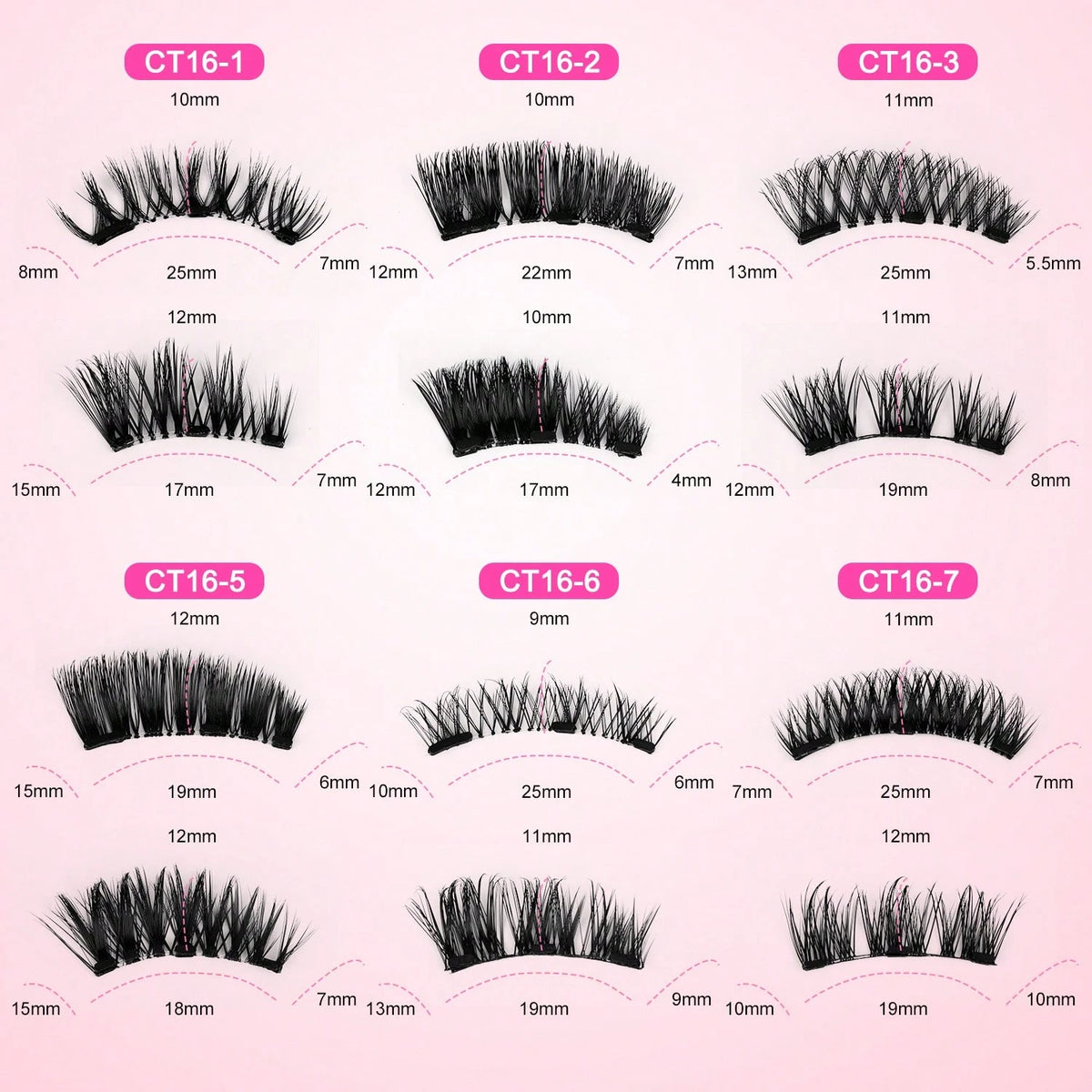 Magnetic Eyelashes 2 Pairs Reusable Magnetic Eyelashes With Applicator No Glue Needed Cat Eye Natural Eyelashes Easy To Wear And Remove