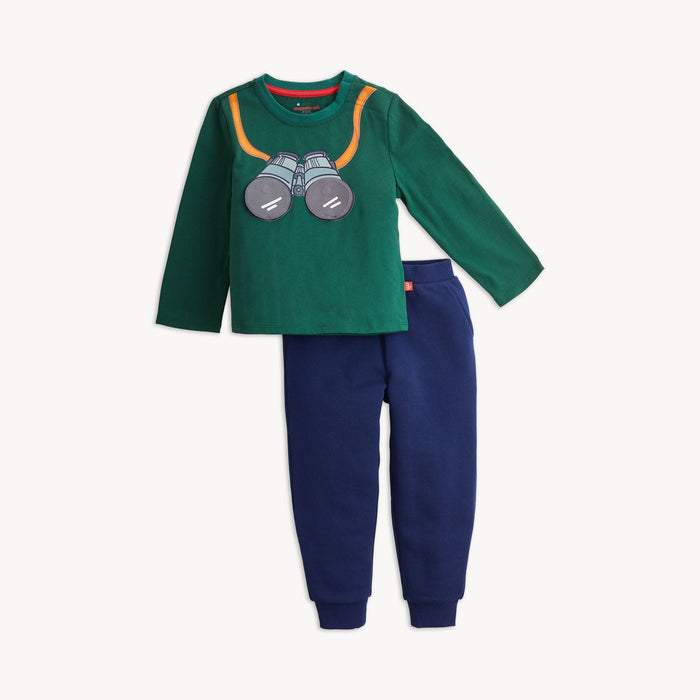 Magnetic Me Top & Jogger Set - Peek-A-Pocket Binoculars