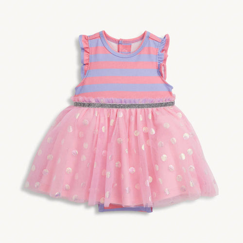 Magnetic Me Tutu Bodysuit Dress - Pink Shells (Final Sale)