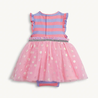 Magnetic Me Tutu Bodysuit Dress - Pink Shells (Final Sale)