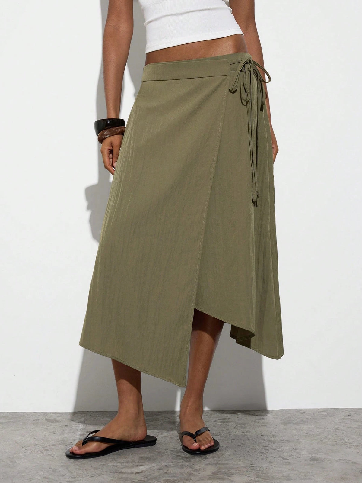 Maija Women's Solid Color Pleated Casual Versatile Daily Wear Skirt
