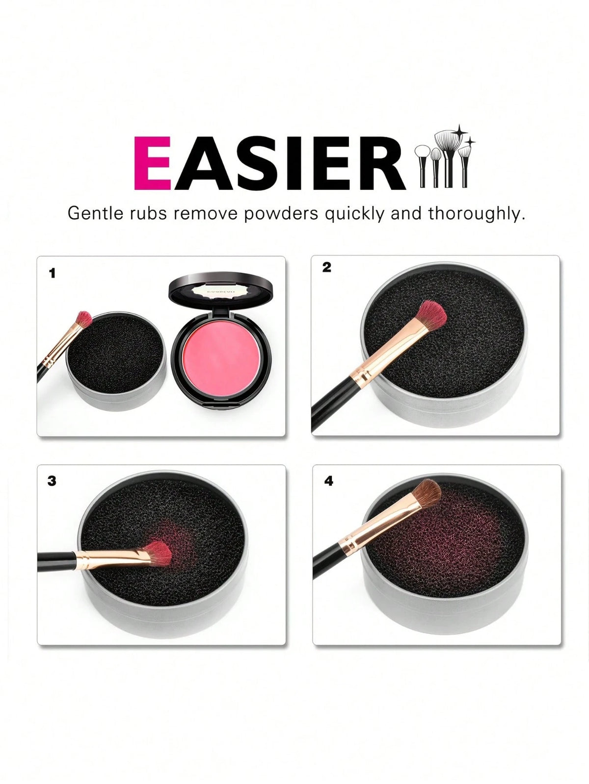 Makeup Brush Cleaner Quick Clean Makeup Tool, 1pc Switch Eyeshadow Color Dry Cleaning Box Reusable,Giveaways