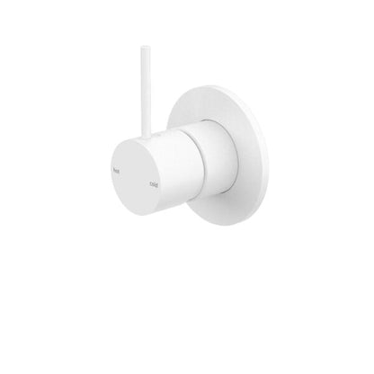 MECCA Shower Mixer Handle Up Matte White YSW2219-09B-MW Tapware Nero