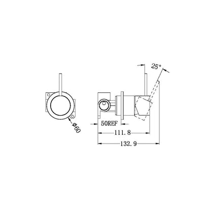 MECCA Shower Mixer Handle Up Matte White YSW2219-09-MW Tapware Nero