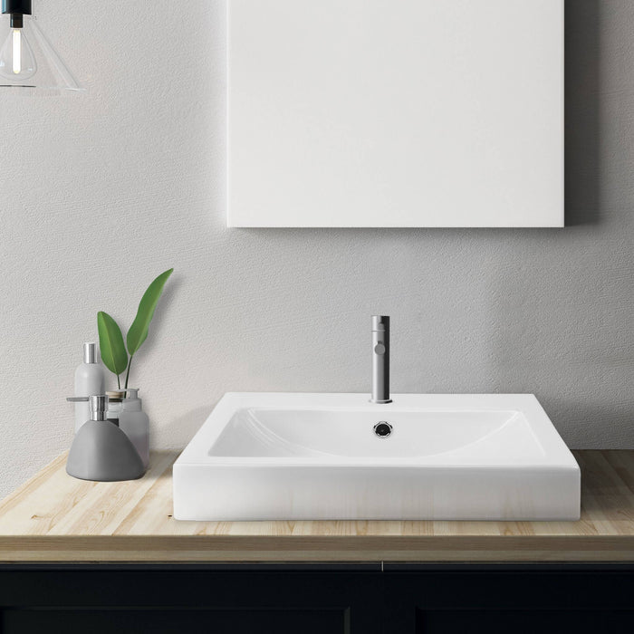 MEGGA-2 Half Inset Square Basin 1 Tap Hole Basins ECT