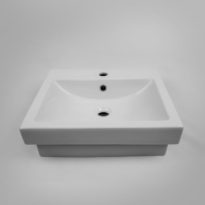 MEGGA-2 Half Inset Square Basin 1 Tap Hole Basins ECT