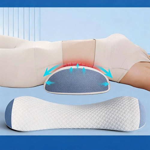 Memory Foam Sleeping Lumbar Pillow For Bed Use, Ergonomic Lumbar Support Cushion, Comfortable Pillow For Waist Protection