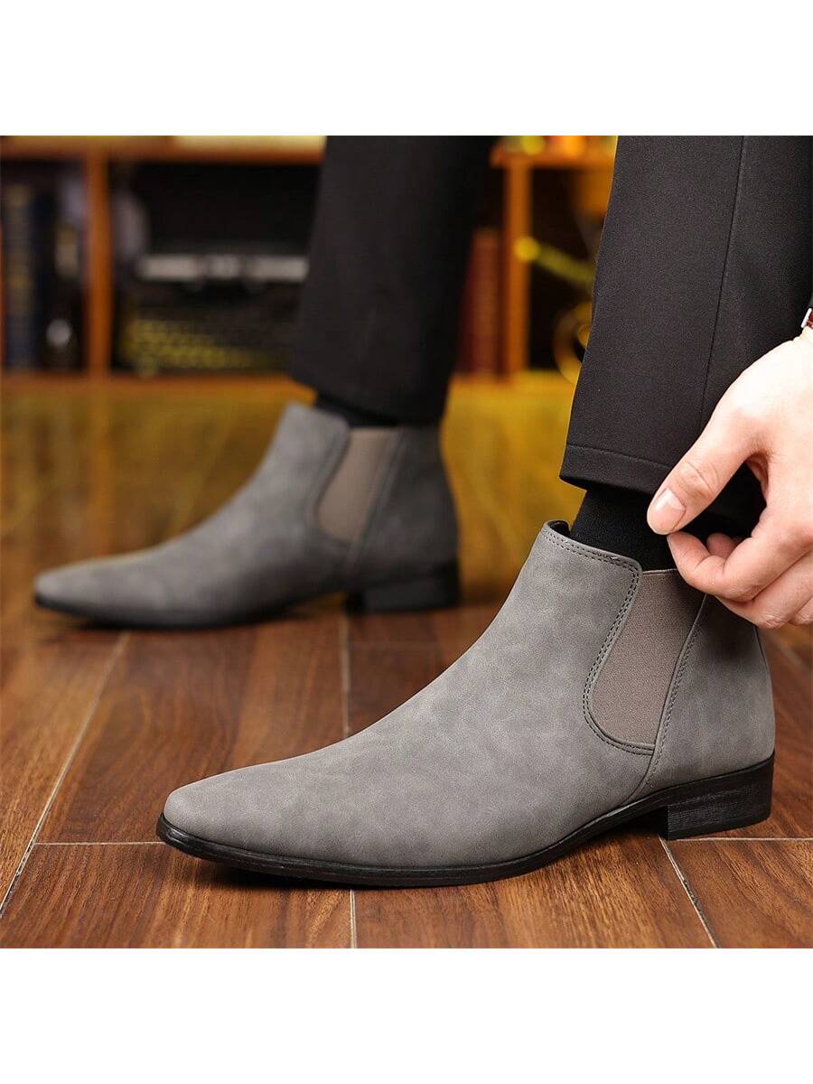 Men's Chelsea Boots, British Retro Short Boots, Casual Men's Shoes, Suitable For Outdoor Leisure, Business Parties, Daily Life