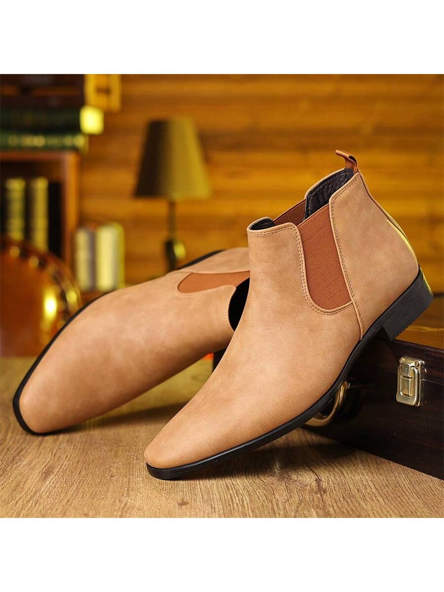 Men's Chelsea Boots, British Retro Short Boots, Casual Men's Shoes, Suitable For Outdoor Leisure, Business Parties, Daily Life