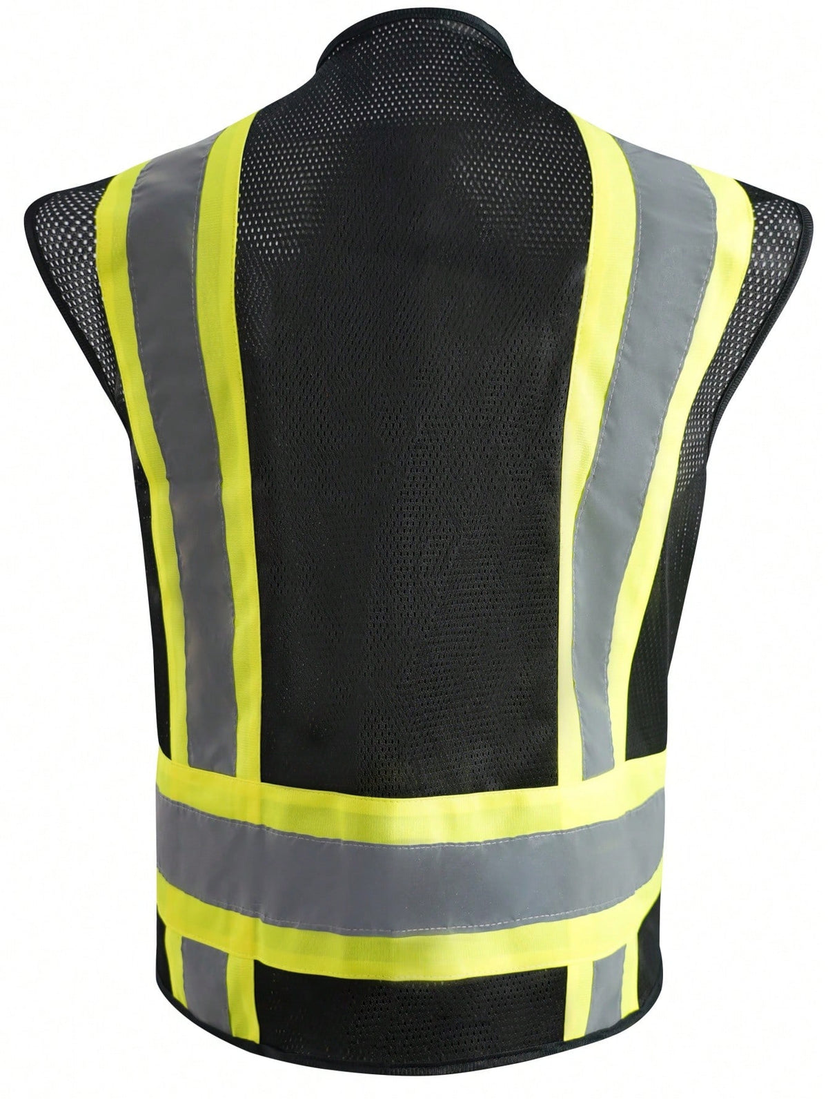 Men's High-Vis Reflective Safety Vest Workwear- Zipper Front Multi Pockets Lightweight Hi Vis Vest For Construction & Outdoor Work